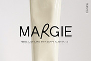 Margie – Sans with Script Alternates, a Sans Serif Font by Local Desk Designstudio (Thumbnail 1 of 15)