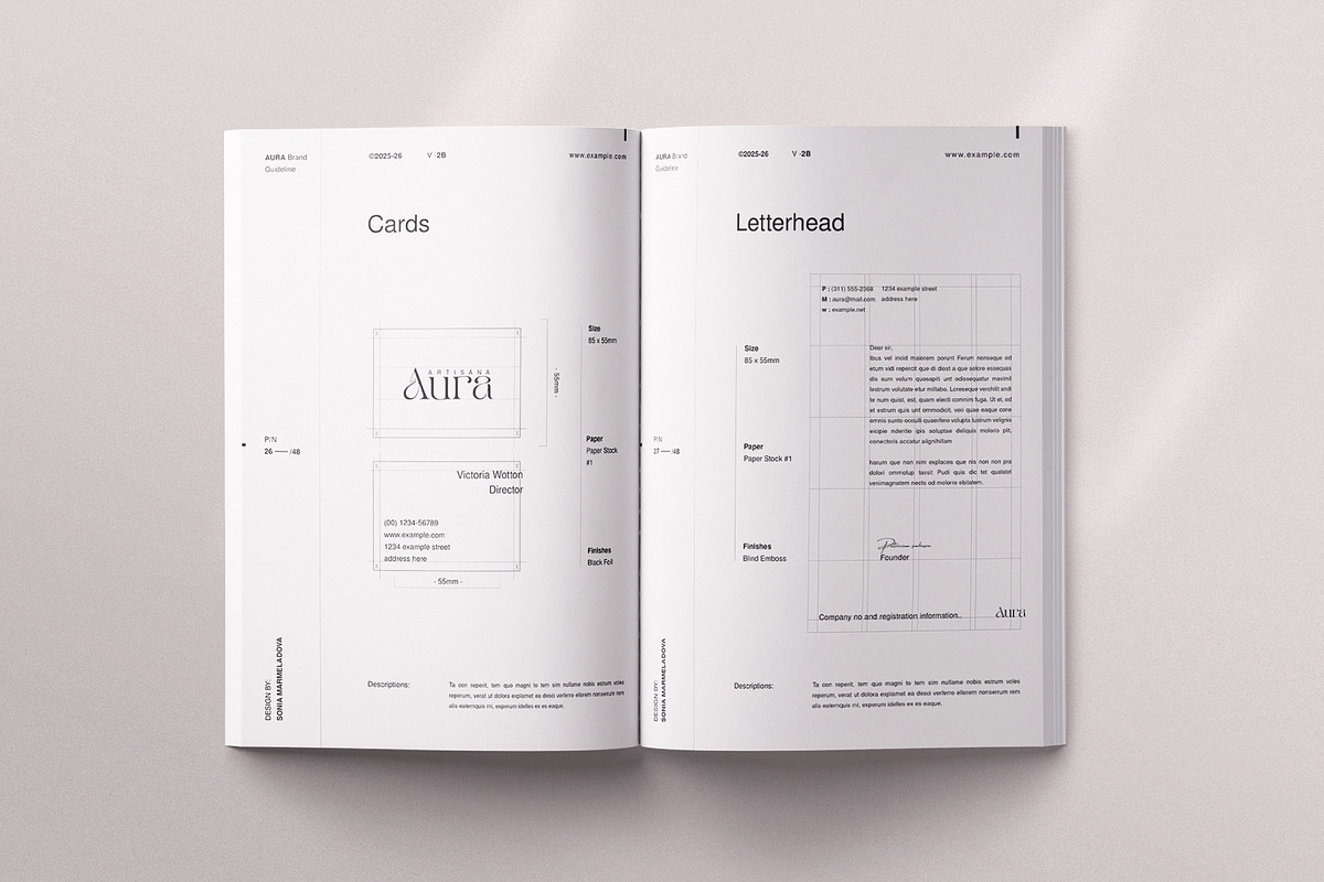 AURA | Brand Guidelines Template, a Brochure Template by ArtisanaAura (Photo 11 of 20)