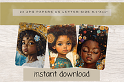 AFRICAN AMERICAN KIDS JUNK JOURNAL, a Person Illustration by Daring Digies (Thumbnail 4 of 5)