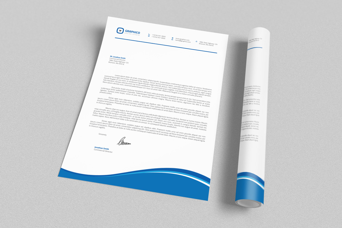 Corporate Letterhead 10 with MS Word, a Stationery Template by ND Design (Photo 4 of 9)