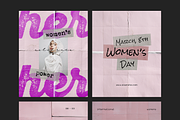 Modern Women’s Day Instagram Posts, a Social Media Template by Filip Studio (Thumbnail 3 of 7)