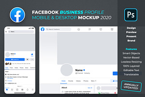 New Facebook Business Profile Mockup