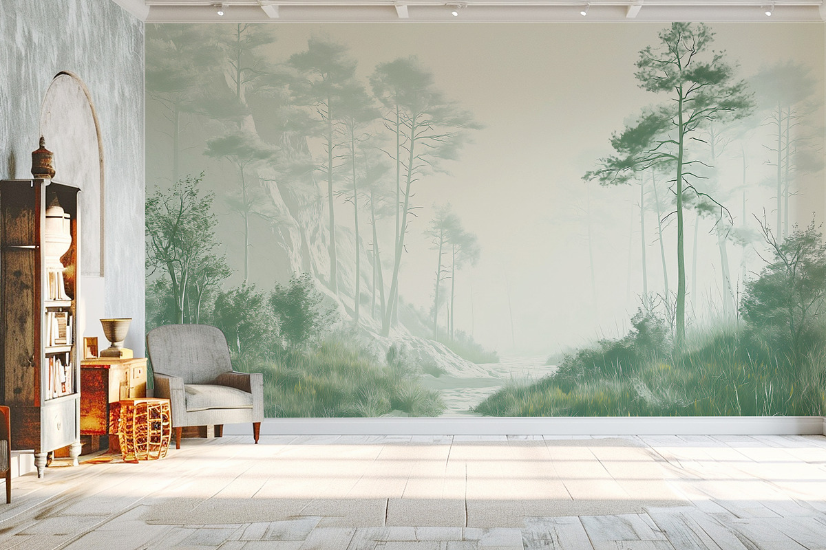 Mural Series Forest Art Poster, a Wallpaper Graphic by Muzi pear studio (Photo 5 of 12)