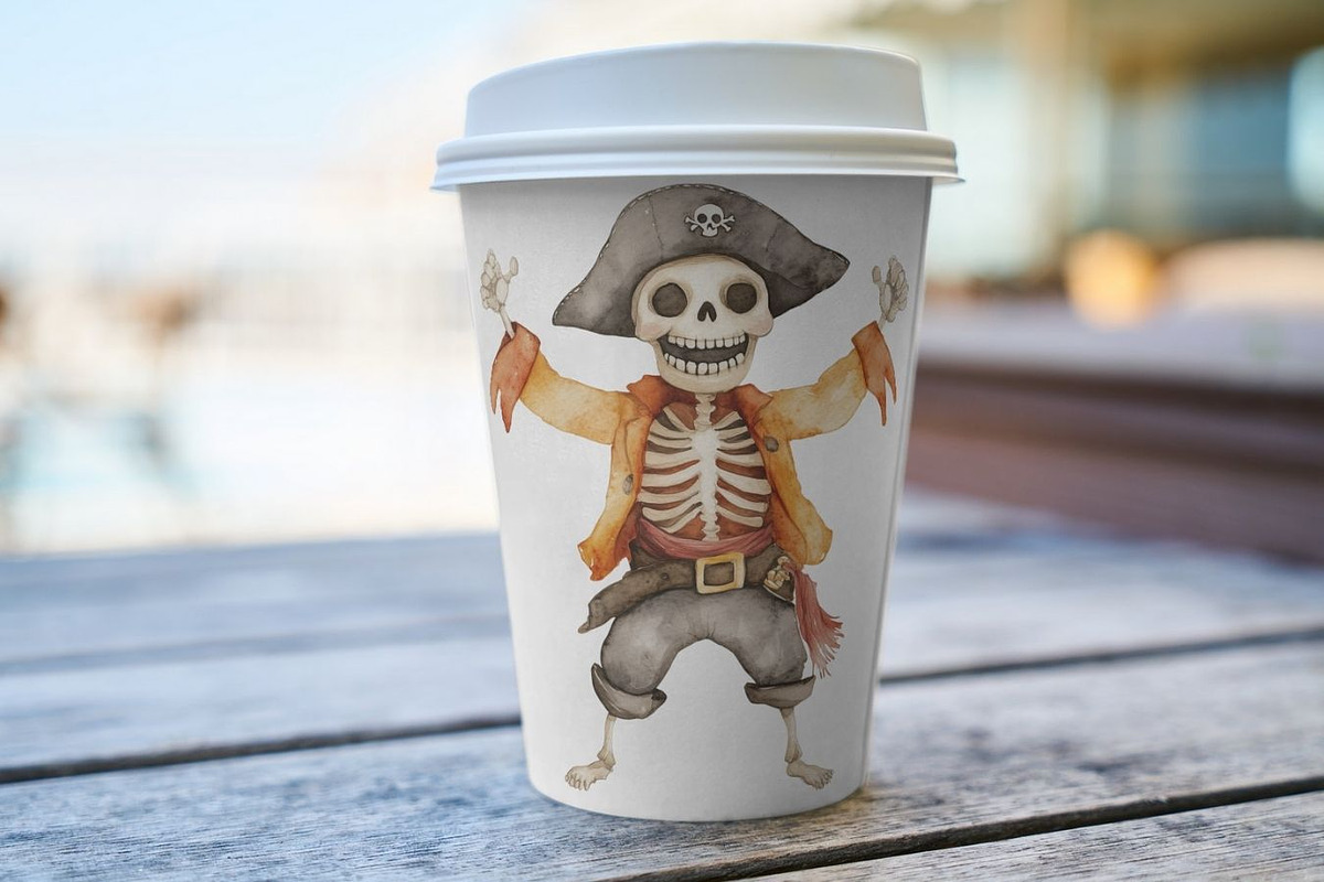 Cute Pirate Clipart Bundle, an Illustration by PassionPNGcreation (Photo 10 of 12)