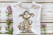 Whimsical Easter Goat Clipart, an Illustration by OK Design (Thumbnail 5 of 6)