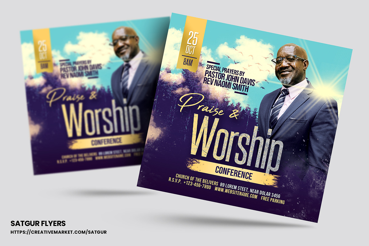 Church Flyers Bundle - Vol 6, a Flyer Template by Satgur Graphic Design (Photo 6 of 11)