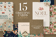 15 Christmas Greeting Card Templates, a Card Template by Graphicdome (Thumbnail 1 of 6)