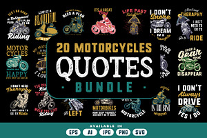 20 Motorcycle quotes bundle