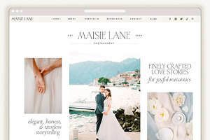 Maisie Lane Showit Website Template