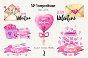 Big Love Watercolor Collection, an Illustration by Olga Alexeenko (Thumbnail 6 of 8)