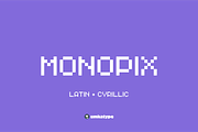 Monopix Pixel Game Font, a Sans Serif Font by alpercakici (Thumbnail 1 of 12)
