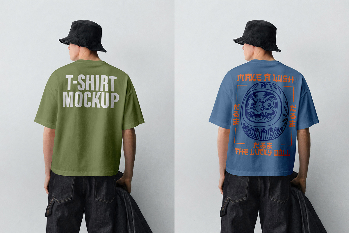 T-Shirt Back Mockup PSD - Male Model, a Shirt Mockup by Rymden_Fl (Photo 1 of 5)