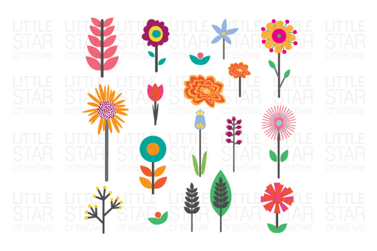 Mid Century Mod Flowers, an Icon by Little Star Creative (Photo 2 of 3)