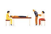 Chiropractor, osteopath set, a Healthcare Illustration by Good Studio (Thumbnail 3 of 4)