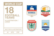 Football Teams Logo #1 - World Cup, a Graphic by Wilsonkjc (Thumbnail 1 of 5)