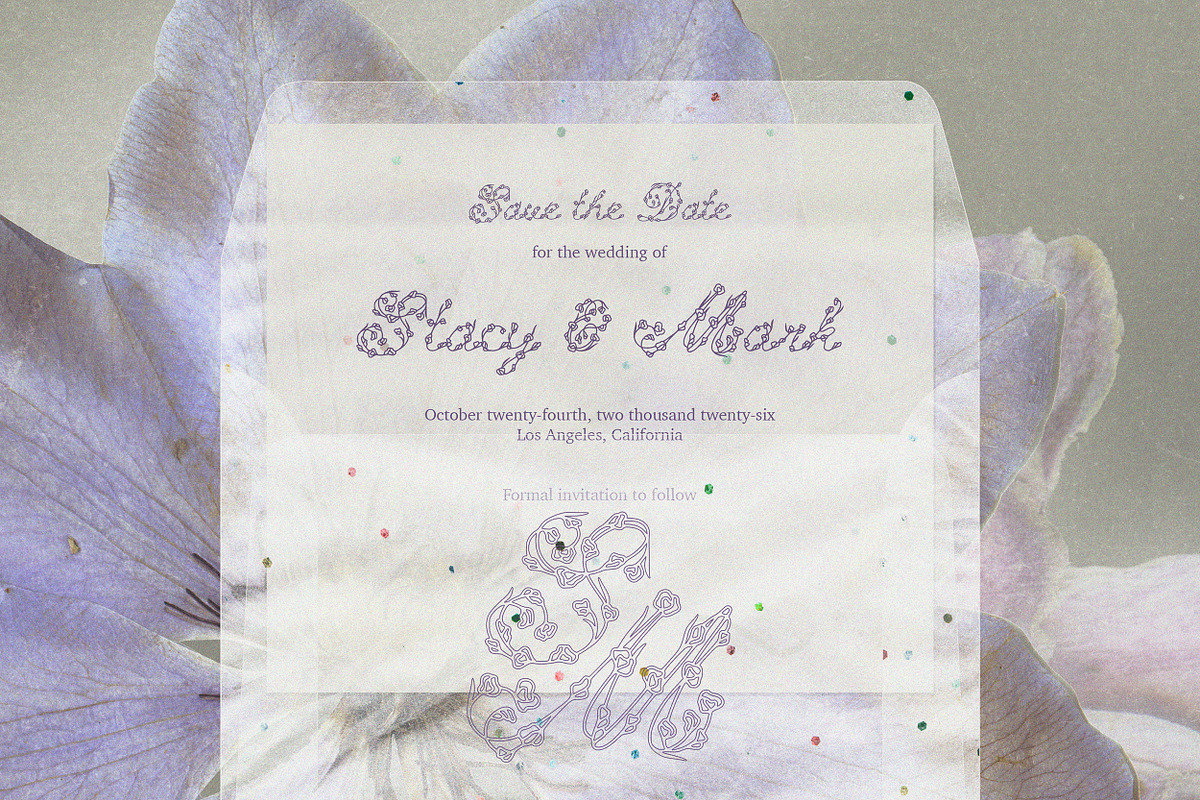 Hedge Rose Decorative Floral Script, a Script Font by AnMark (Photo 7 of 10)