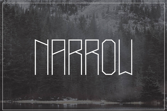 Narrow typeface, 4 weights + styles preview 5