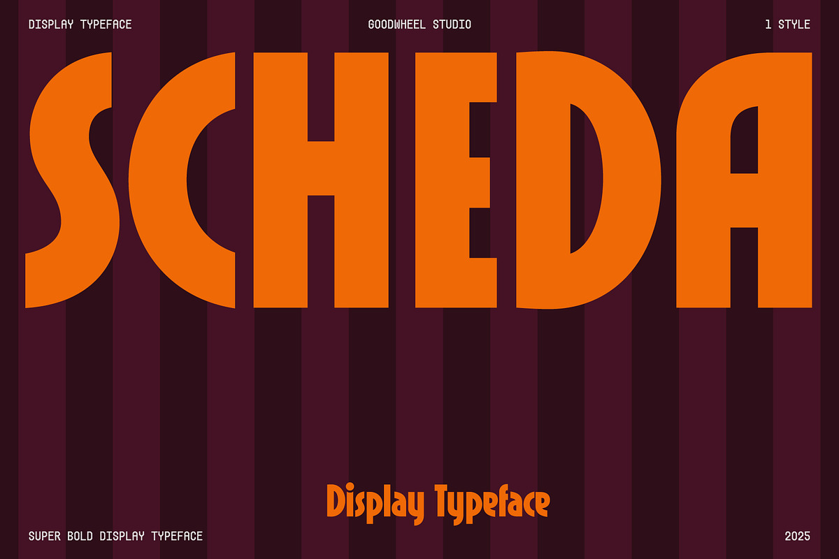 GW Scheda, a Font by Goodwheel Studio (Photo 1 of 14)