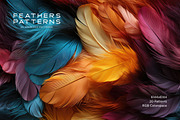 Feather Patterns: Seamless Patterns, a Pattern Graphic by RuleByArt (Thumbnail 2 of 15)