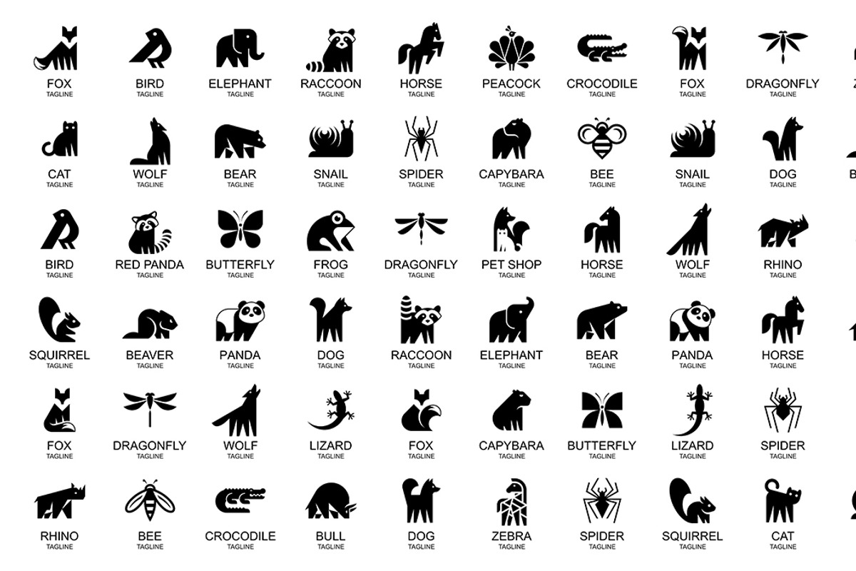 Animals logos collection, an Object Graphic by NataliiaVolyk (Photo 3 of 6)