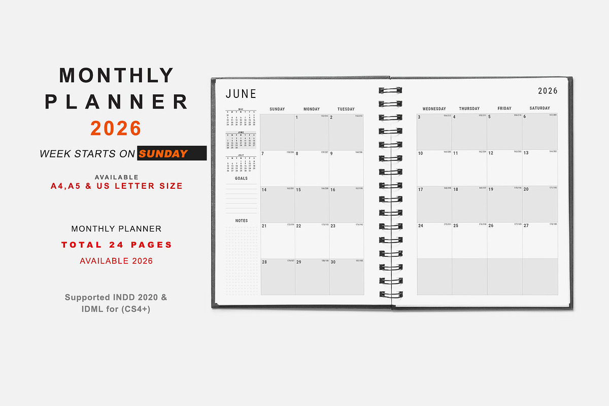 2026 Sunday Start Ultimate Planner, a Stationery Template by MNT-Creator (Photo 3 of 11)