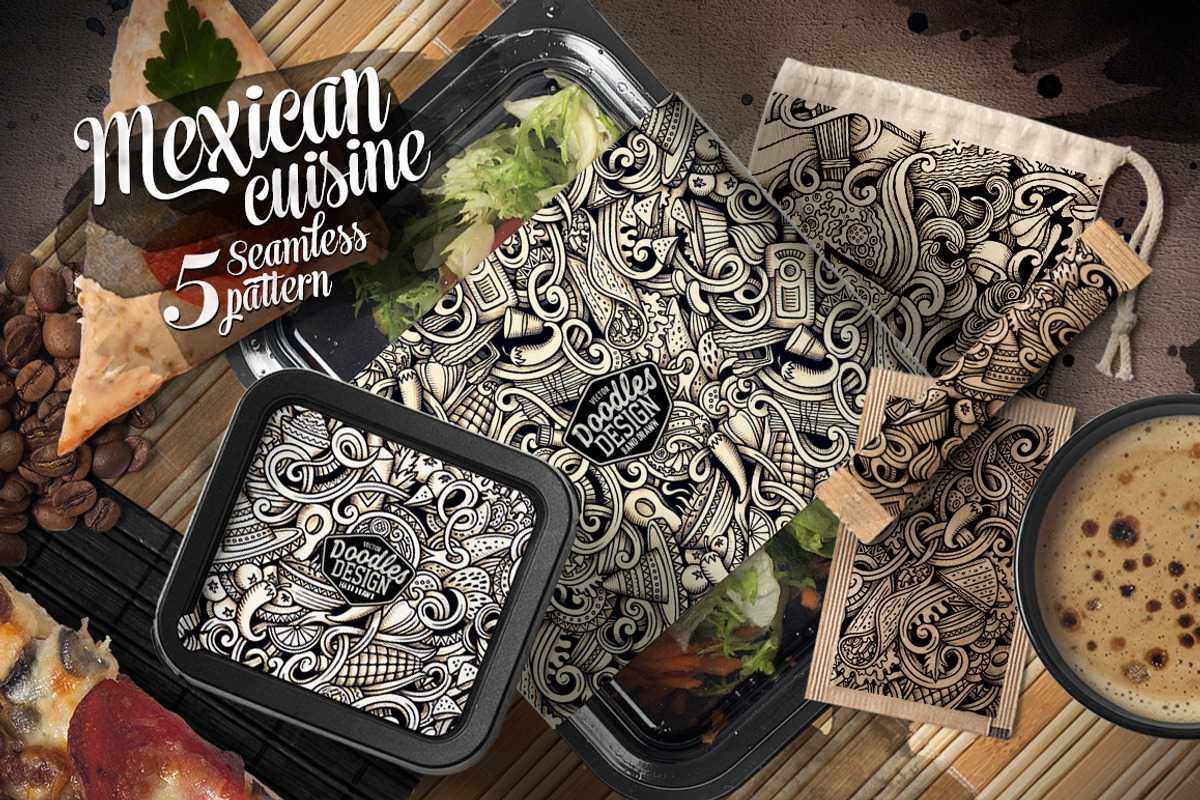 Mexican Food Graphics Patterns, a Pattern Graphic by BALABOLKA (Photo 5 of 6)