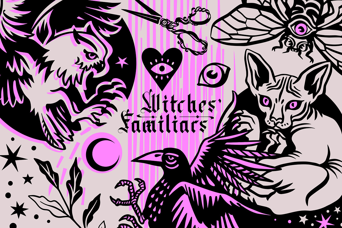 Witch's familiars. Magical Pets, an Animal Illustration by OlgaSoi007 (Photo 10 of 10)