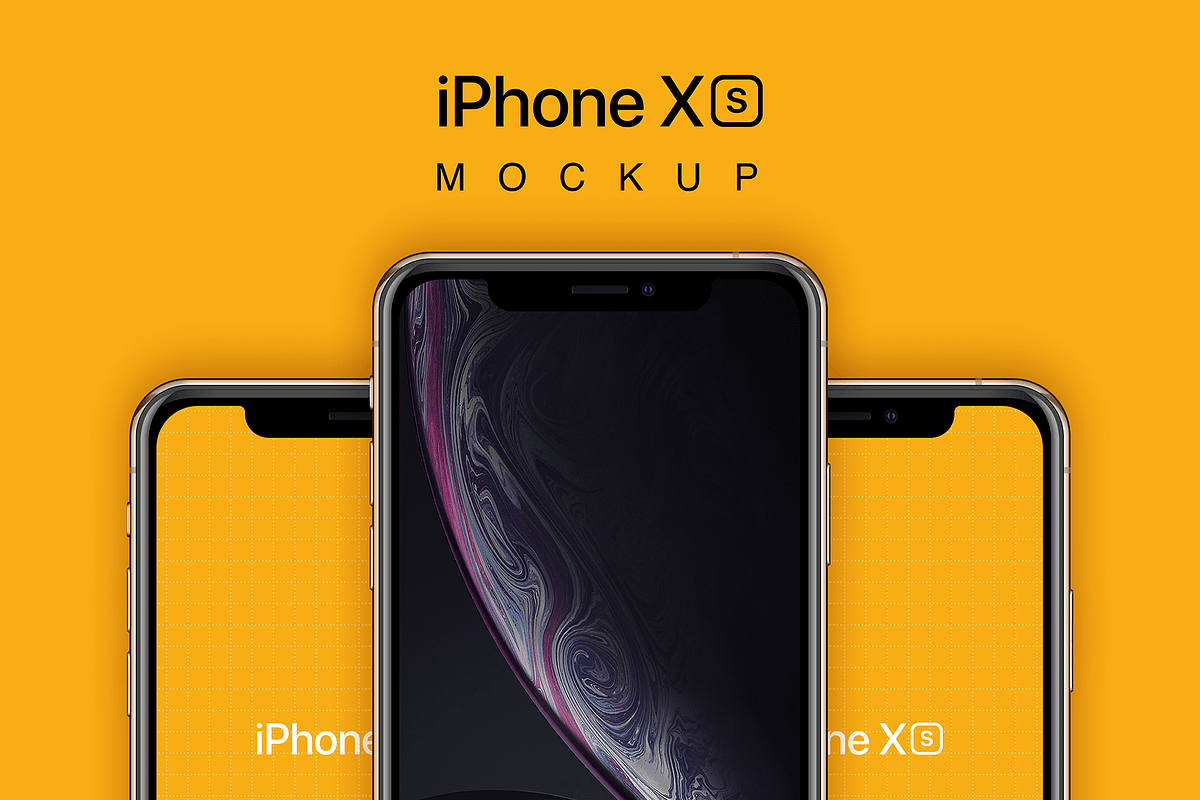 iPhone XS, XR Mockups PSD & Sketch, an iPhone Mockup by Ui Markets (Photo 16 of 27)