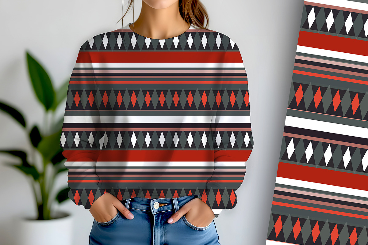 Earthy Ethnic Geometric Seamless, a Pattern Graphic by Sharon Schwalbe (Photo 1 of 6)
