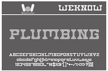 plumbing font