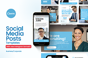Social Media Post Canva Templates, a Social Media Template by Studio B | Canva Template (Thumbnail 1 of 13)