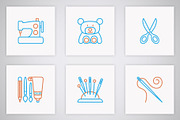 Handmade | 16 Thin Line Icons Set, an Outline Icon by Alex Blogoodf (Thumbnail 5 of 11)