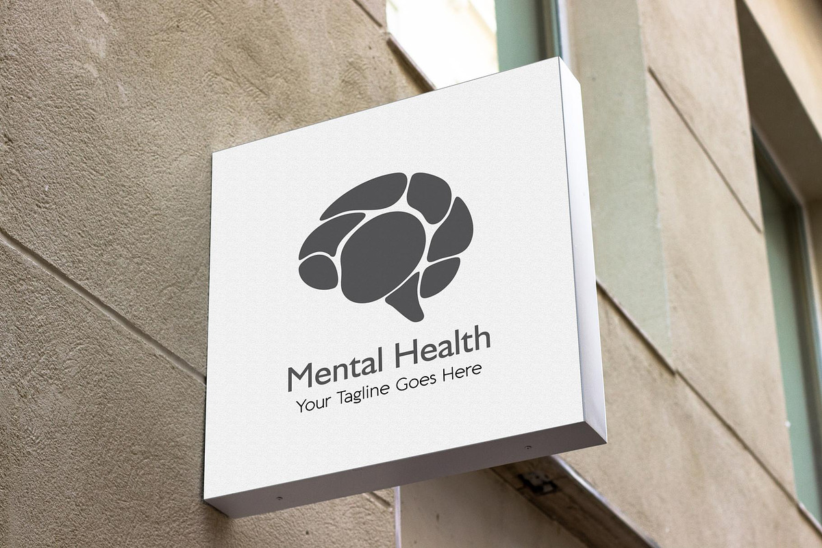 Minimalist Brain Logo Template, a Branding & Logo Template by YUDesignStore (Photo 1 of 9)