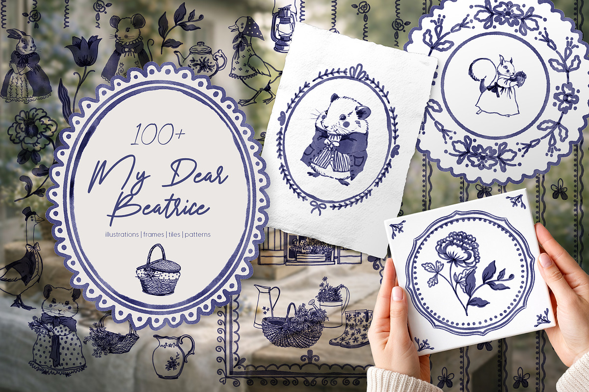 MyDear Beatrice: Vintage English set, a Decorative Illustration by ArtPavo (Photo 1 of 15)