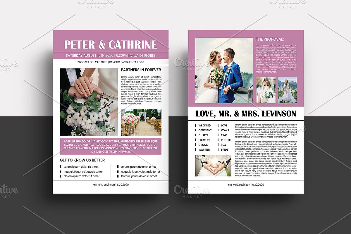 Wedding Newspaper Template V1357, a Flyer Template by Template Shop (Photo 2 of 3)