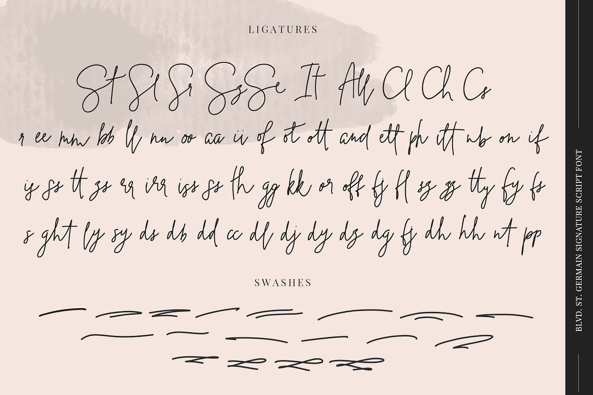 Blvd. St. Germain Signature Script, a Script Font by Kreanille Design (Photo 14 of 14)