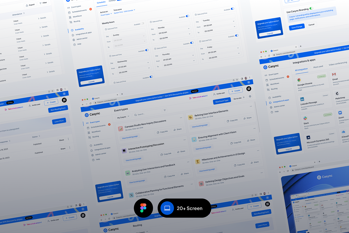 Casync - Appointment Dashboard, an UI Kit Template by cansaasstudio (Photo 4 of 6)
