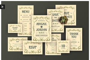Art Nouveau Wedding Suite, an Invitation Template by Neermana