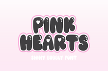 PINK HEARTS Bubble Valentine Font