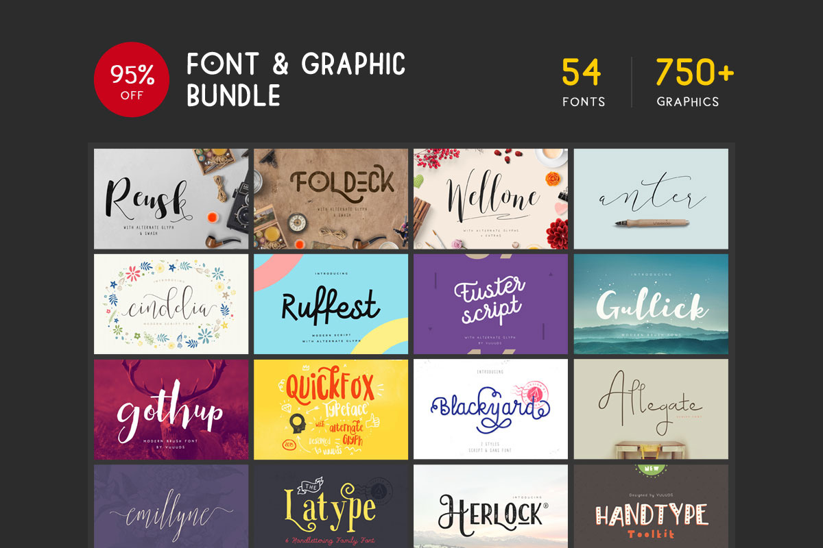 Font & Graphic Bundle - 95% off preview 2