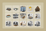Building & Interior 3D Icon Pack, a Decorative Illustration by twinstd (Thumbnail 7 of 7)