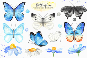 Butterflies Watercolor Collection