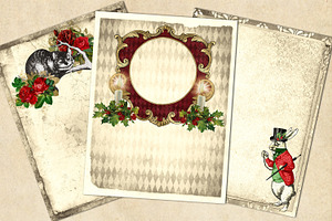 Christmas Alice Journal Paper