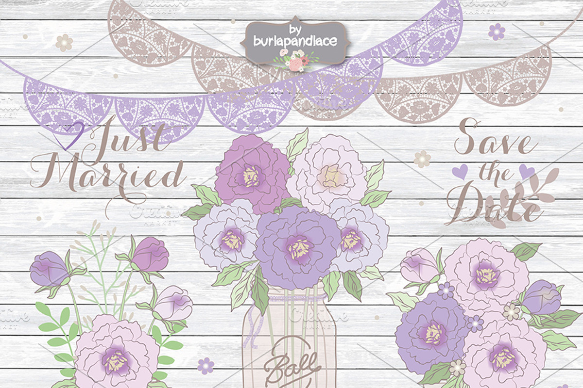 BIG WEDDING BUNDLE, a Texture Illustration by burlapandlace (Photo 14 of 22)