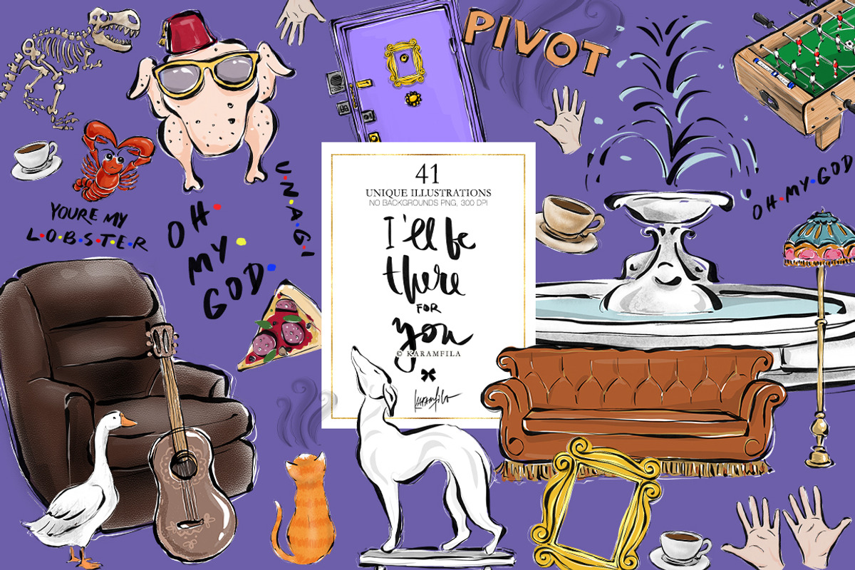 Friends TV Show Clipart, an Object Illustration by KaramfilaS (Photo 1 of 3)
