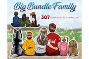 Personalized Dog Family Clipart PNG, a Person Illustration by Podcliparts (Thumbnail 1 of 7)