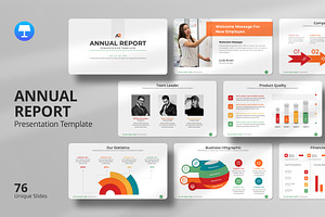 Annual Report Keynote Template, a Presentation Template by Design Vault