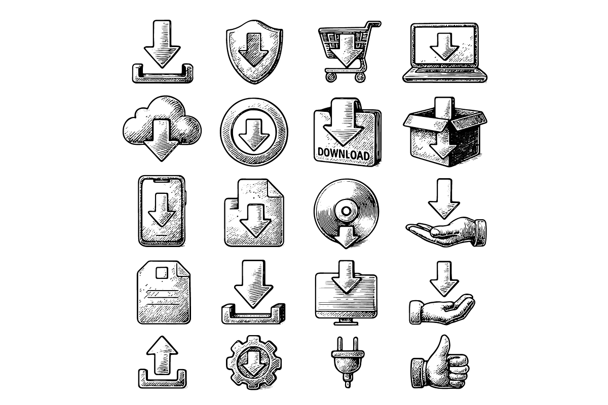 Download Icon Set, an Object Graphic by nikagraphic
