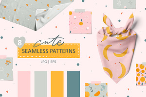 Kids cute seamless patterns