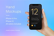 Hand Mockups iPhone 12 Pro, normal, an iPhone Mockup by Pierre Borodin (Thumbnail 1 of 8)